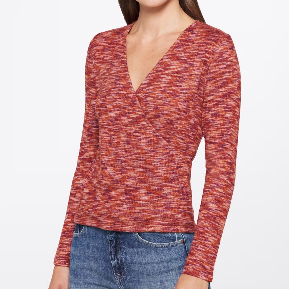 💎Red and Orange Knit Market & Spruce Top